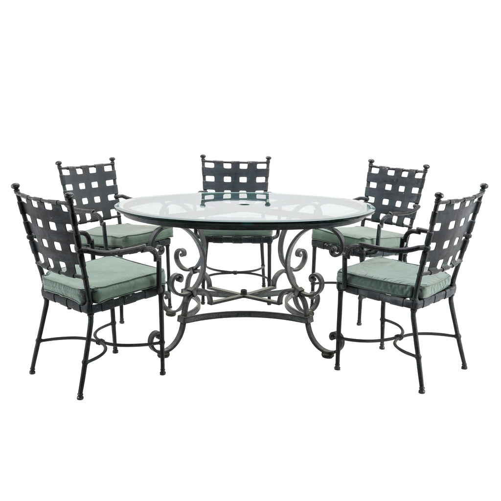 Rustic Black Playboy Mansion Iron Patio Chair