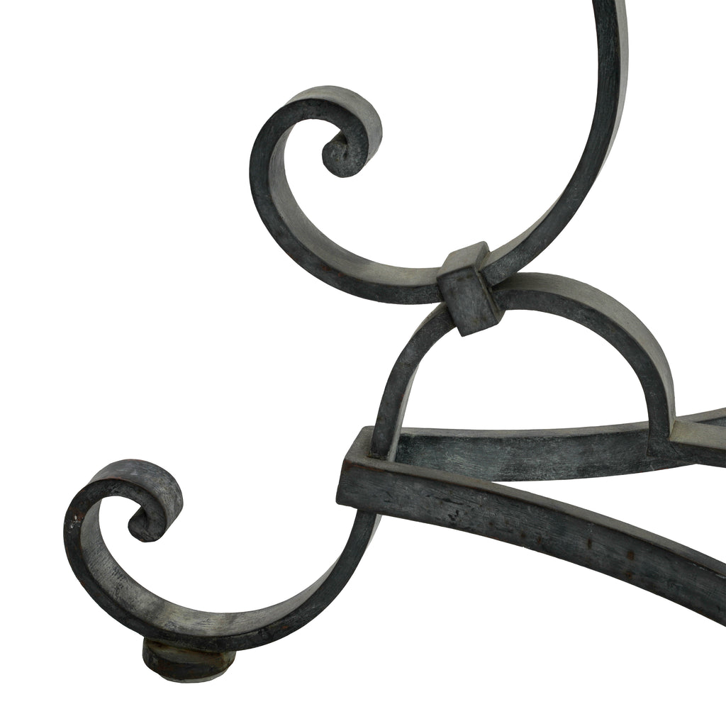 Rustic Black Playboy Mansion Iron Patio Dining Table