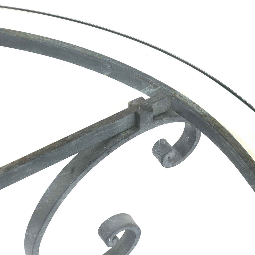 Rustic Black Playboy Mansion Iron Patio Dining Table