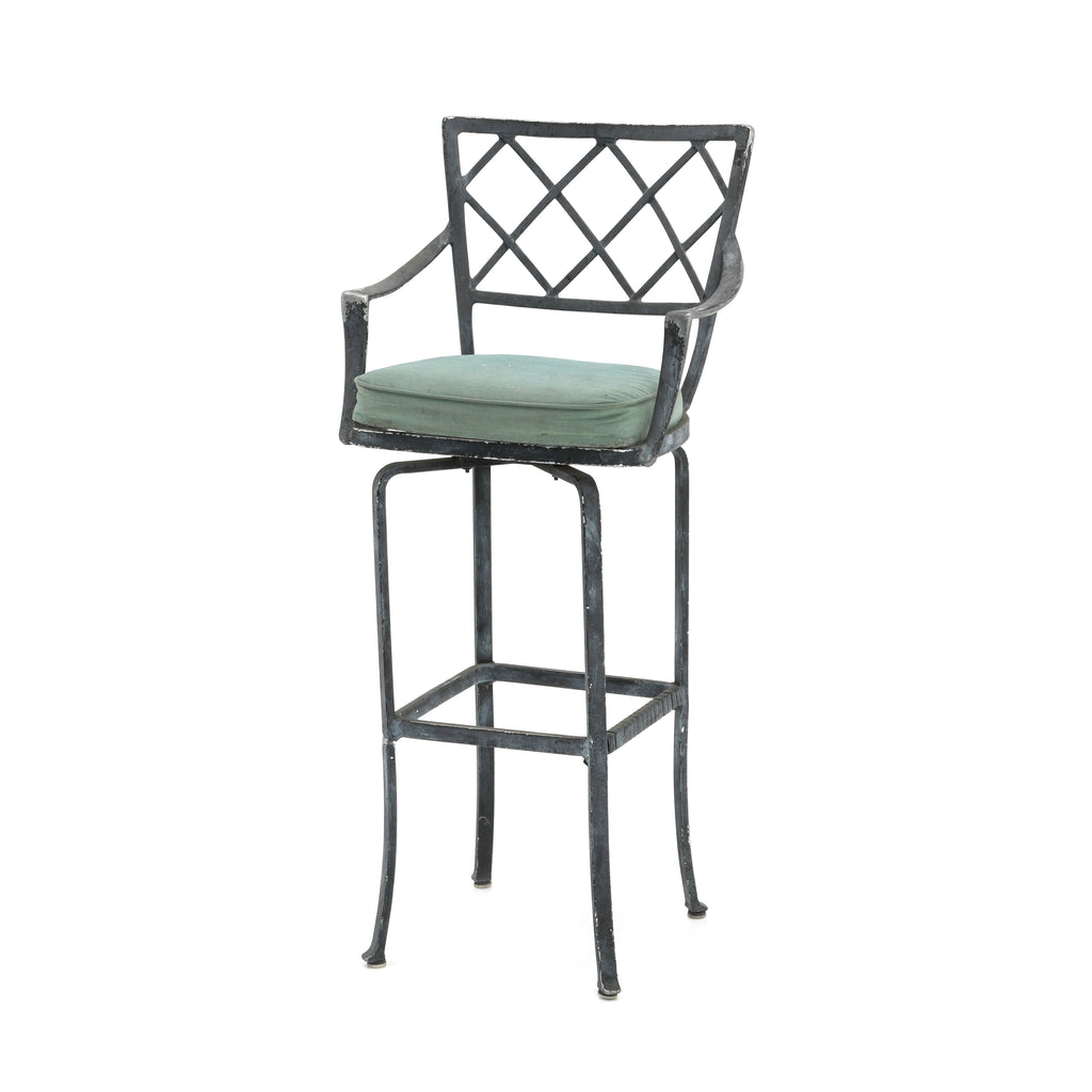 Rustic Black Playboy Mansion Iron Patio Chair