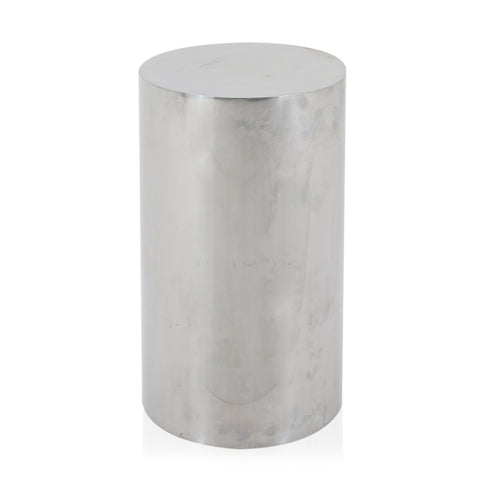 Silver Cylinder Pedestal 27" x 15"