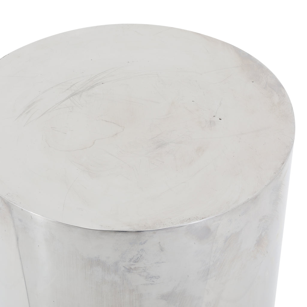 Silver Cylinder Pedestal 27" x 15"
