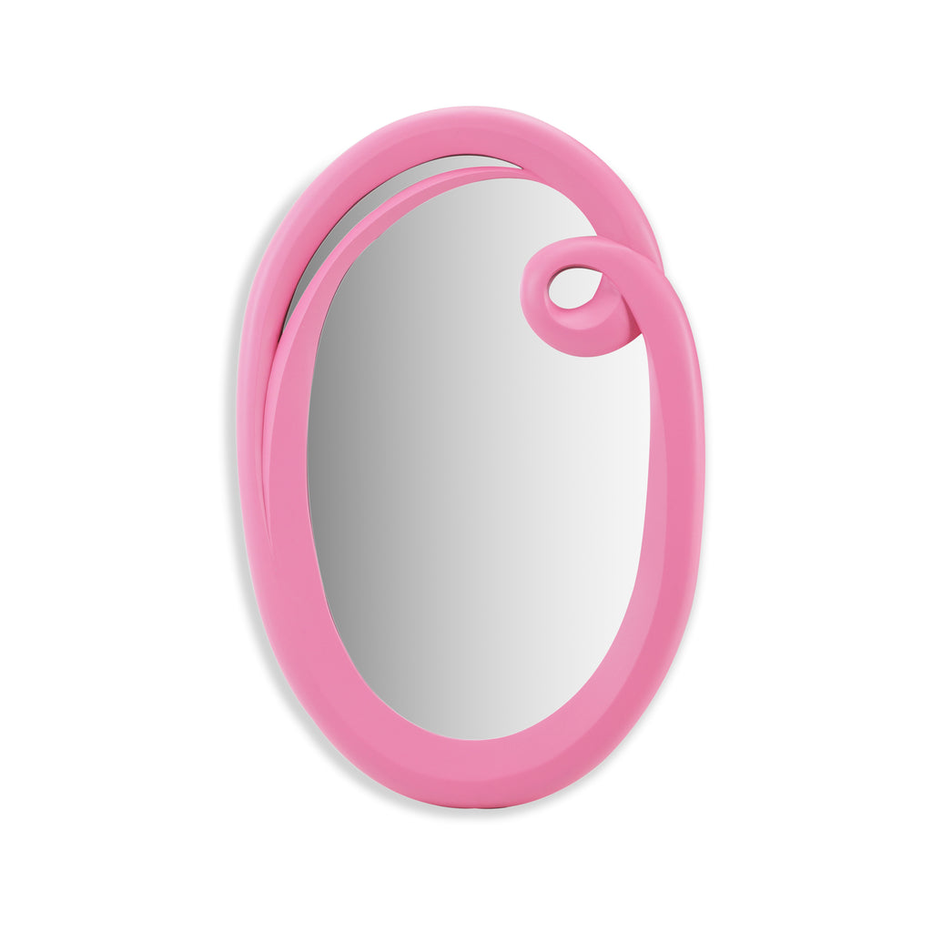 Pink Curly Frame Wall Mirror
