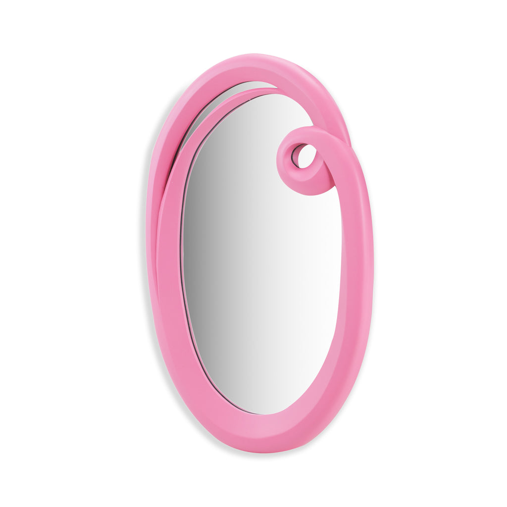 Pink Curly Frame Wall Mirror