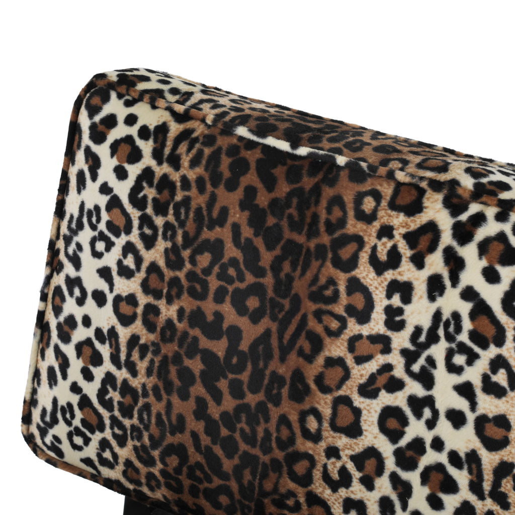 Cheetah Print Velvet Chaise Lounger