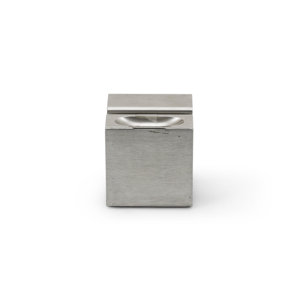 Brushed Metal Tape Dispenser Cube