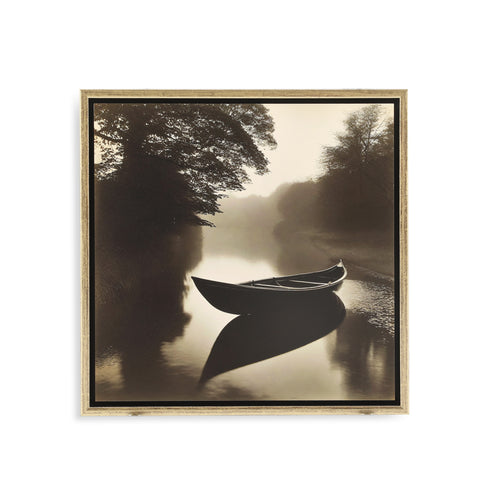 1356 (A+D) BW Canoe Lake Gold Frame