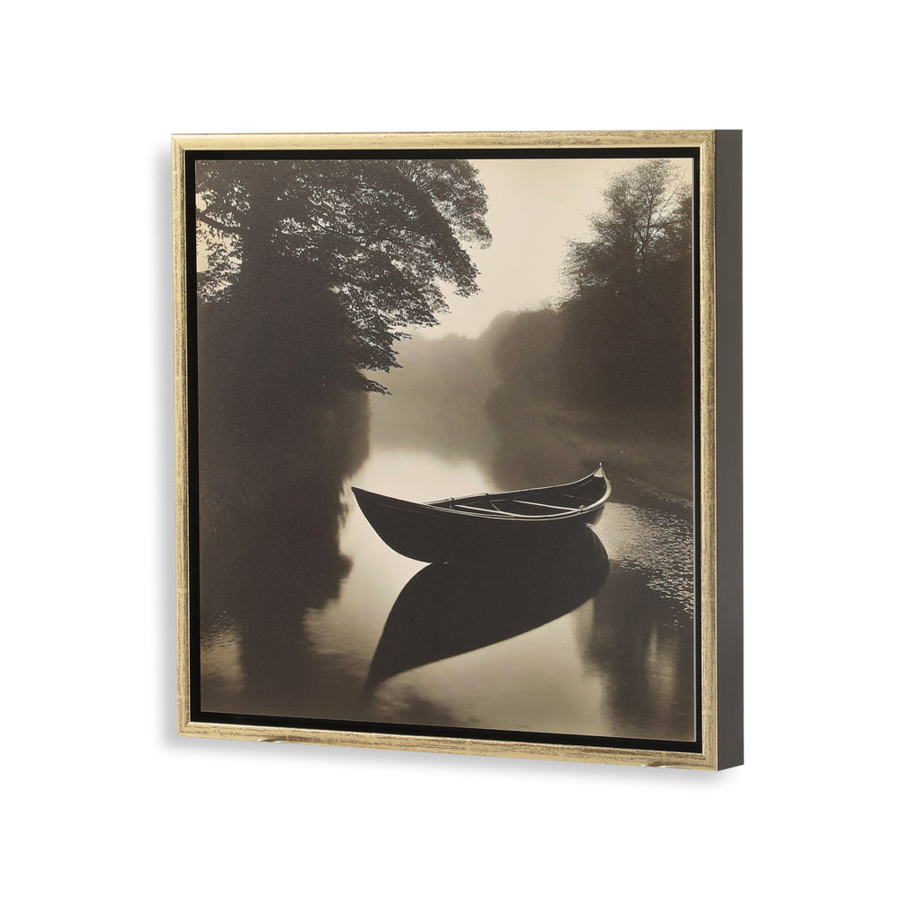 1356 (A+D) BW Canoe Lake Gold Frame