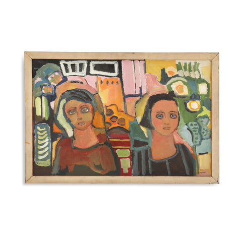 Vintage Abstract Women Painting