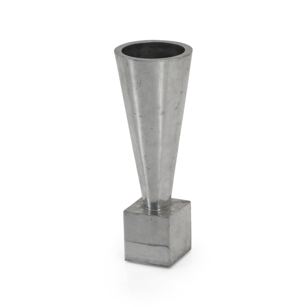 Medium Silver Cone Planter