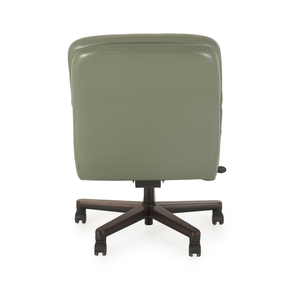 Seafoam Green Leather Office Chair