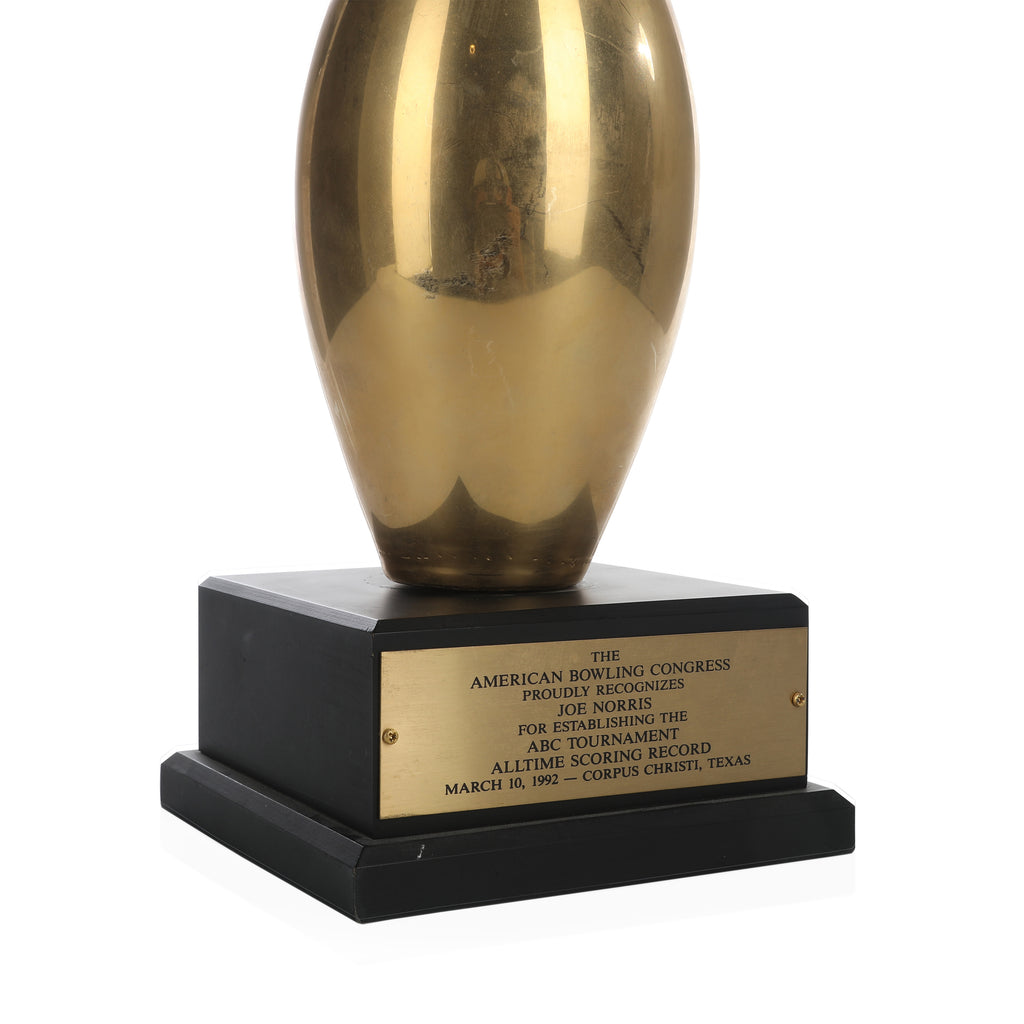 Big Gold Bowling Pin Trophy
