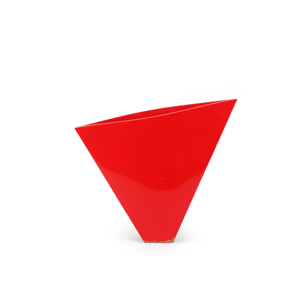 Red Triangle Vase