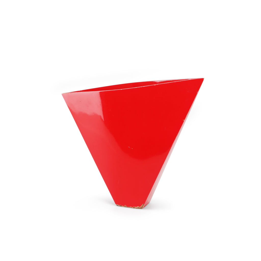 Red Triangle Vase