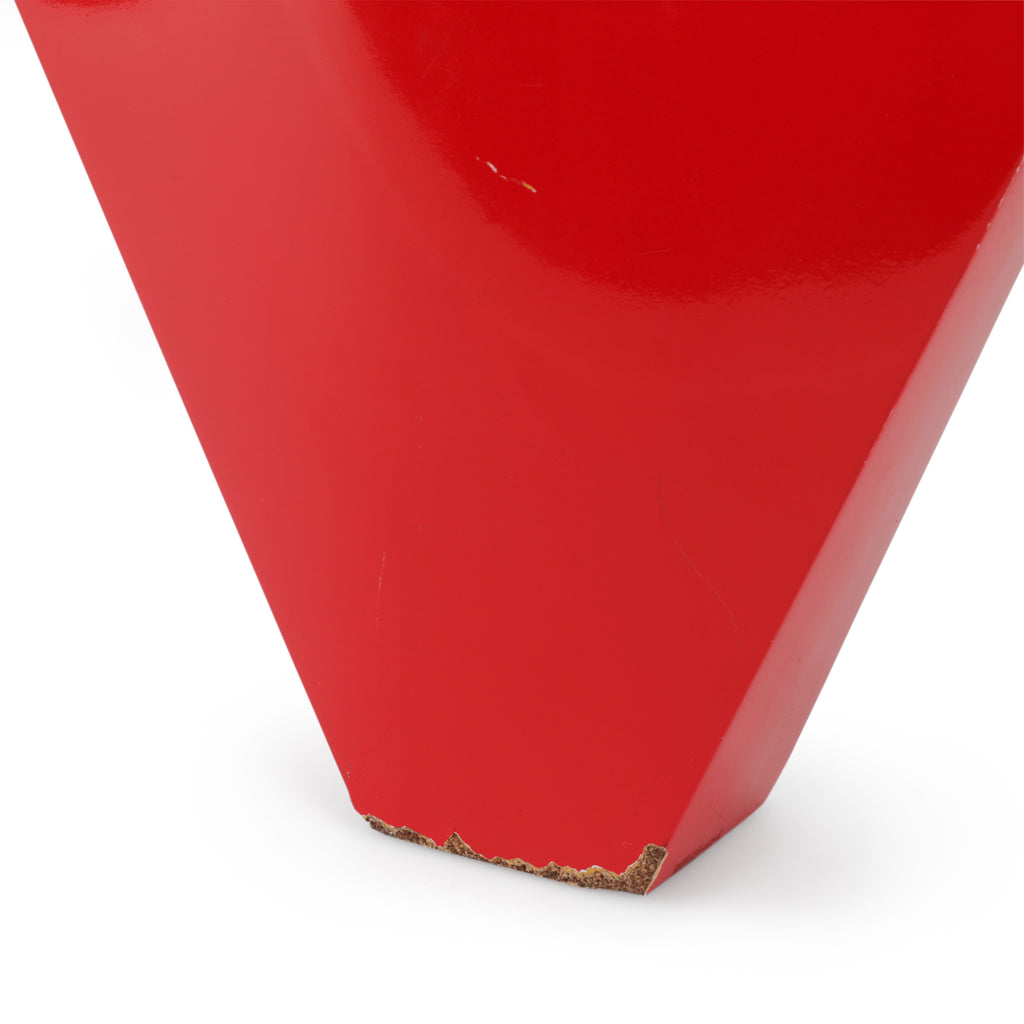 Red Triangle Vase