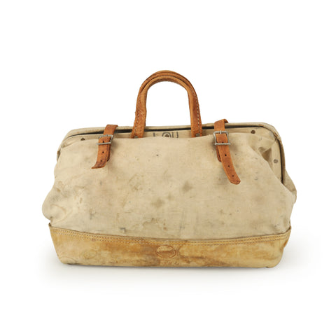 Small Tan / Brown "Lou" Vintage Duffle Bag