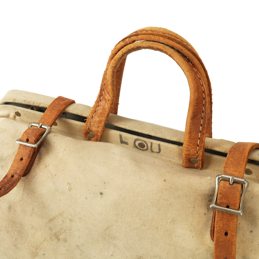 Small Tan / Brown "Lou" Vintage Duffle Bag