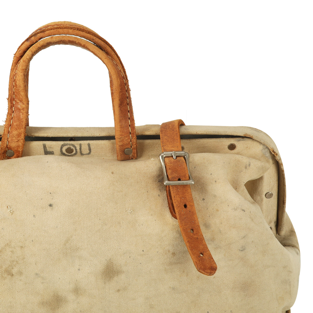 Small Tan / Brown "Lou" Vintage Duffle Bag