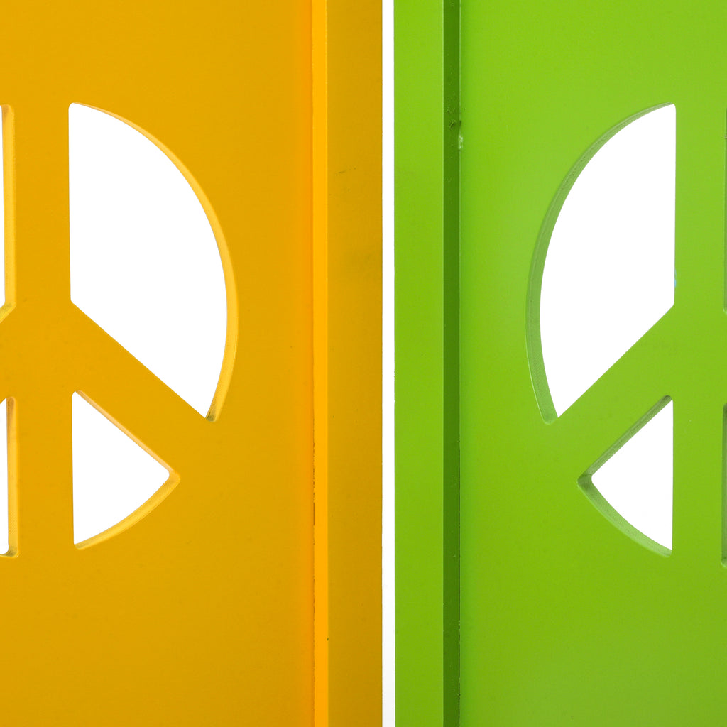 Peace Sign Screen Divider - Yellow / Green