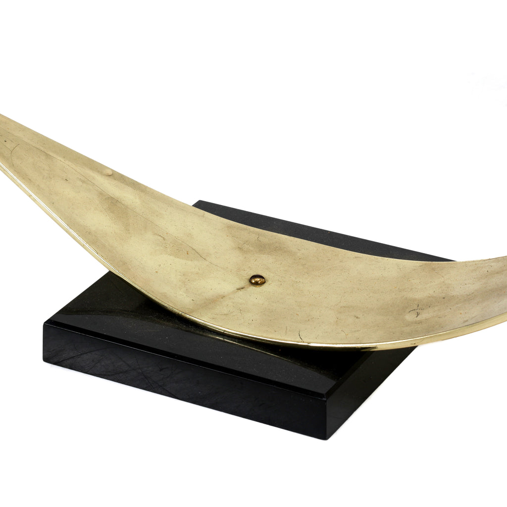 Brass Crescent Sculpture