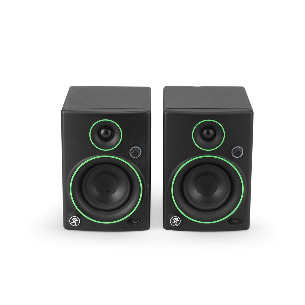 Black Speakers with Green Trim