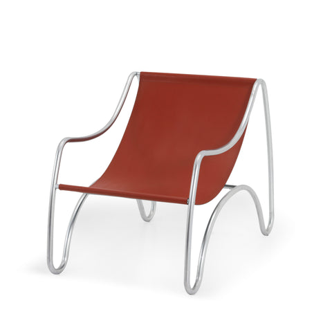 Brown Leather Sling Chair