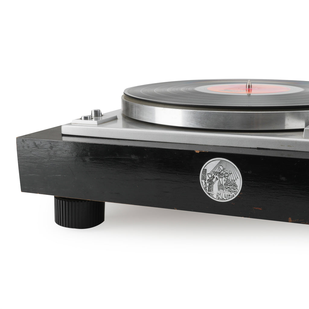 Turntable Frame Silver Turntable w/ Black Wood Frame - Gil & Roy Props