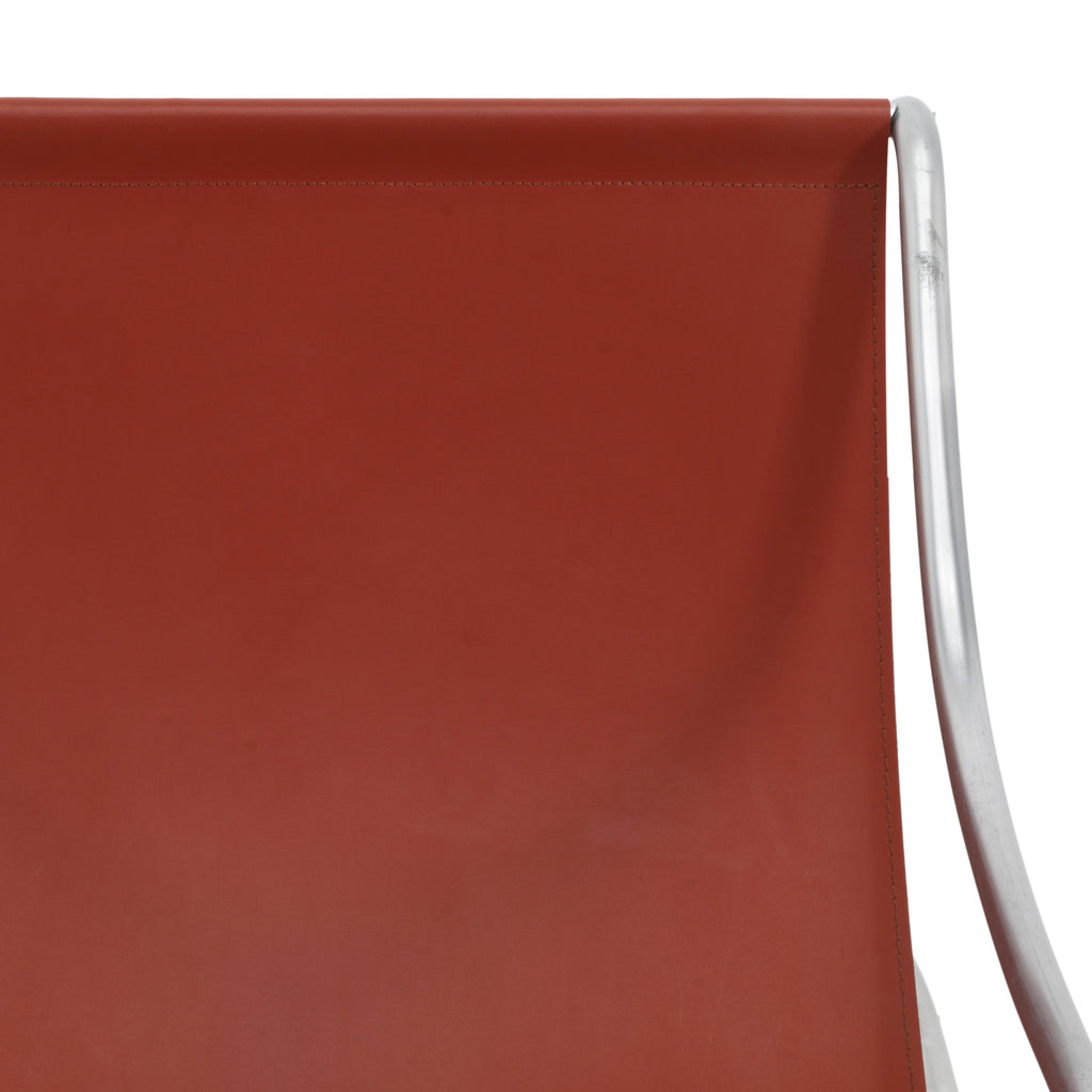 Brown Leather Sling Chair