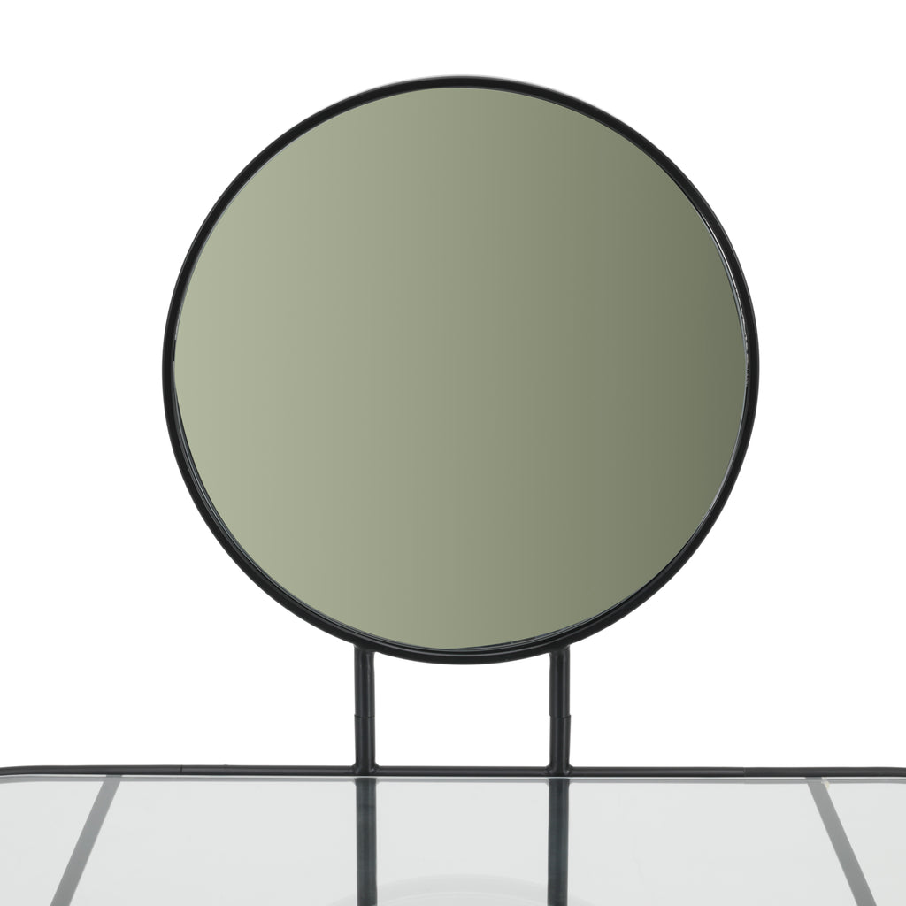 Thin Black Metal / Glass Vanity