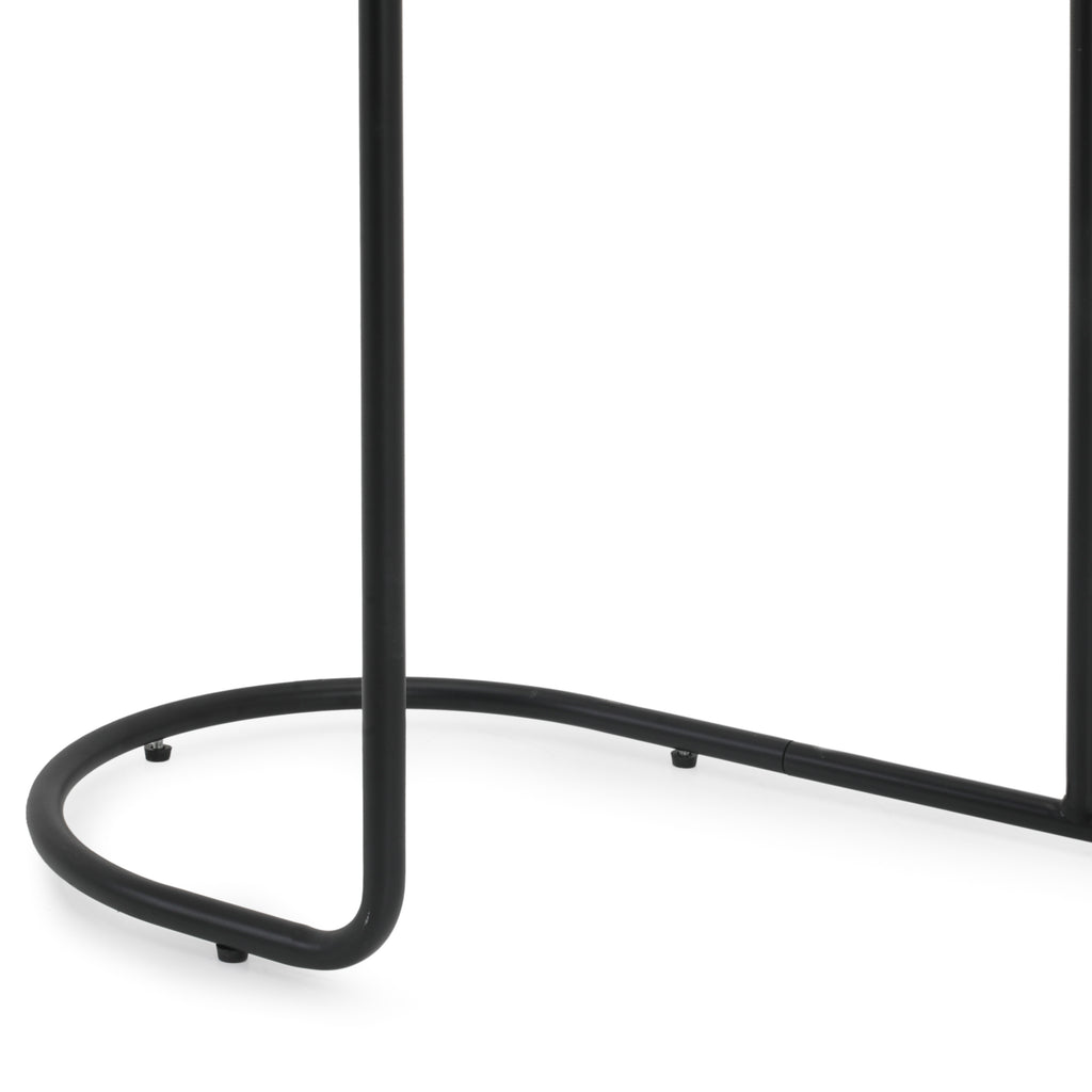 Thin Black Metal / Glass Vanity