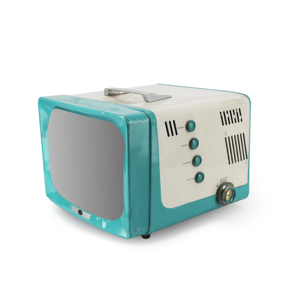 Turquoise / Cream Vintage Television