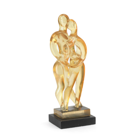 Yellow Acrylic Lovers Sculpture (A+D)