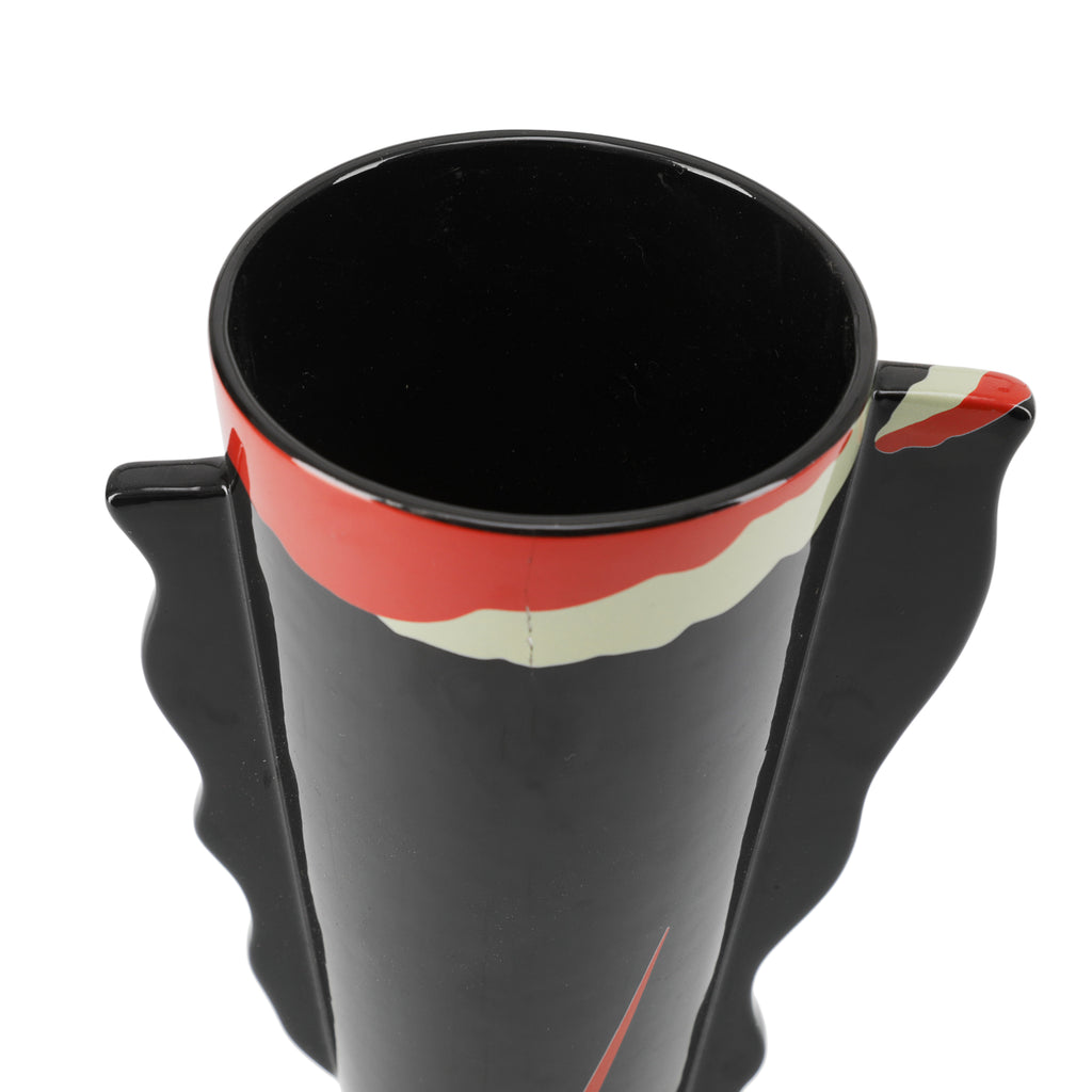 Black / Red / Tan Ceramic Vase