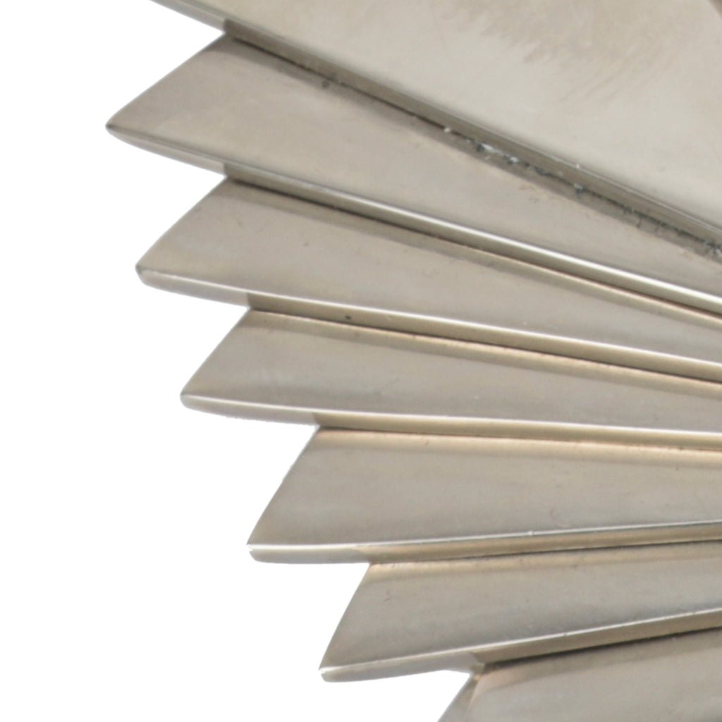 Chrome Spiral Triangle Table Sculpture (A+D)