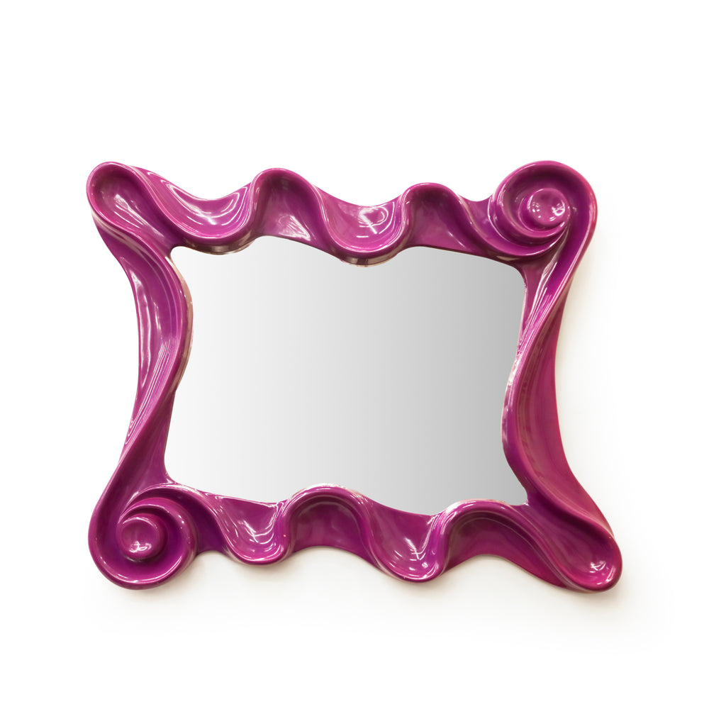 Purple Abstract Lacquer Mirror