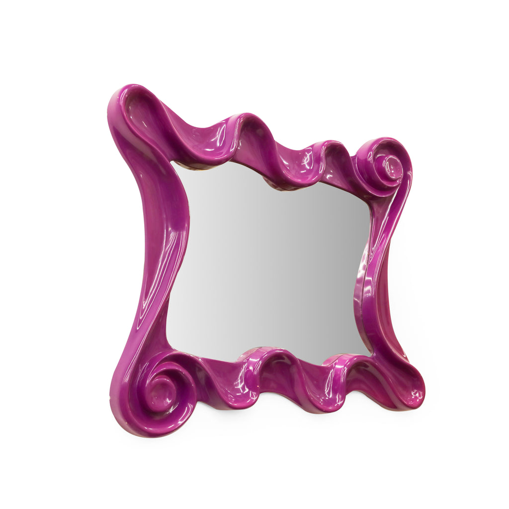Purple Abstract Lacquer Mirror