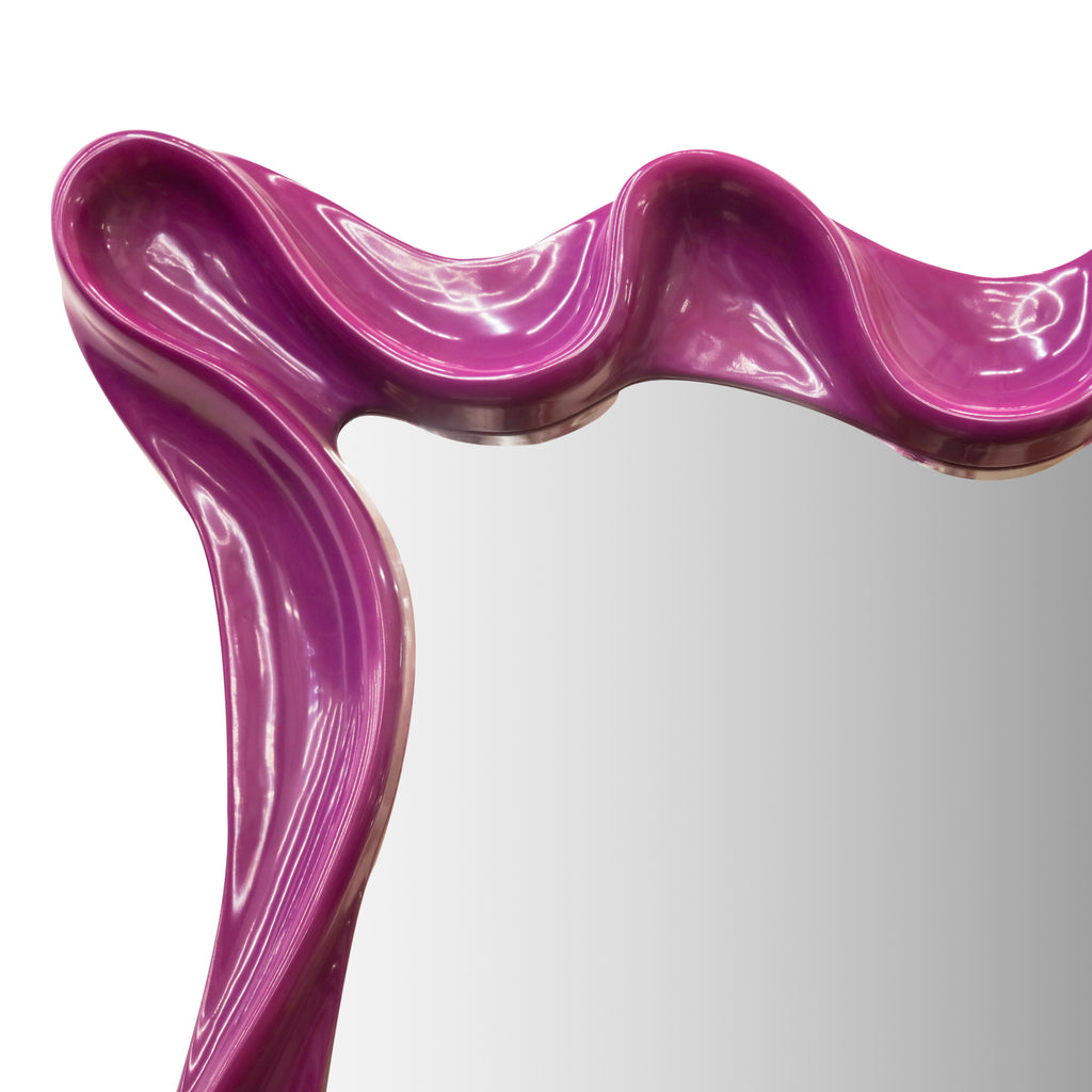 Purple Abstract Lacquer Mirror
