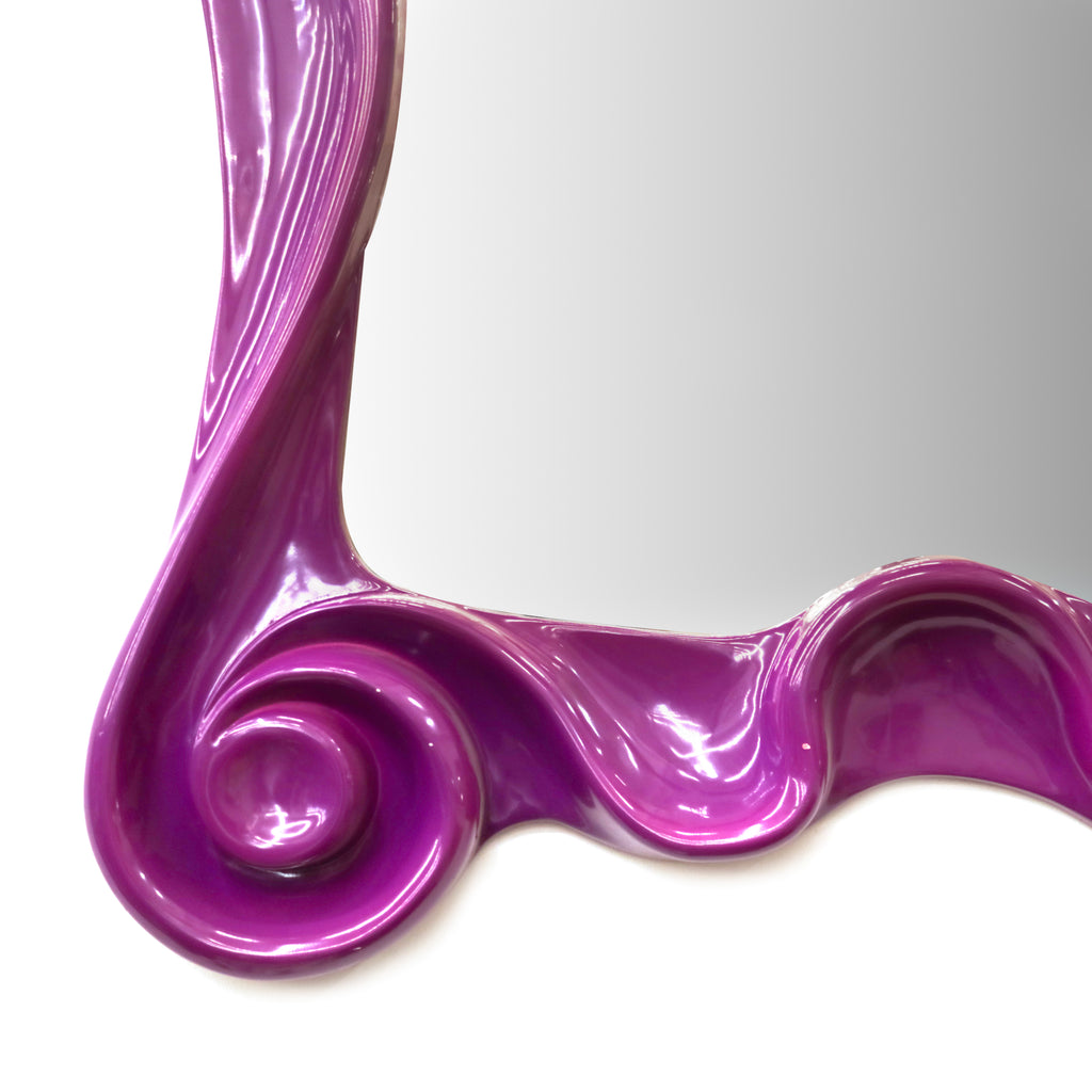 Purple Abstract Lacquer Mirror