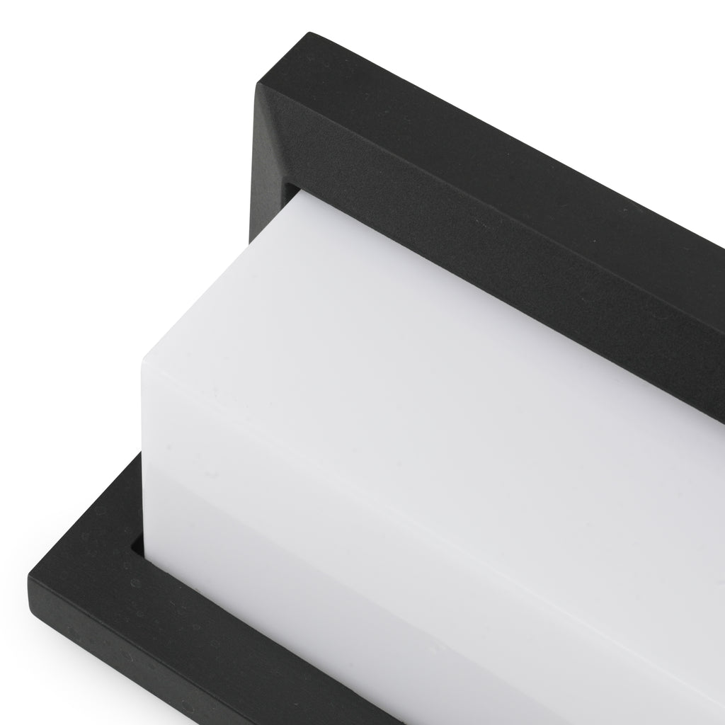 Rectangular Black / Acrylic Wall Light