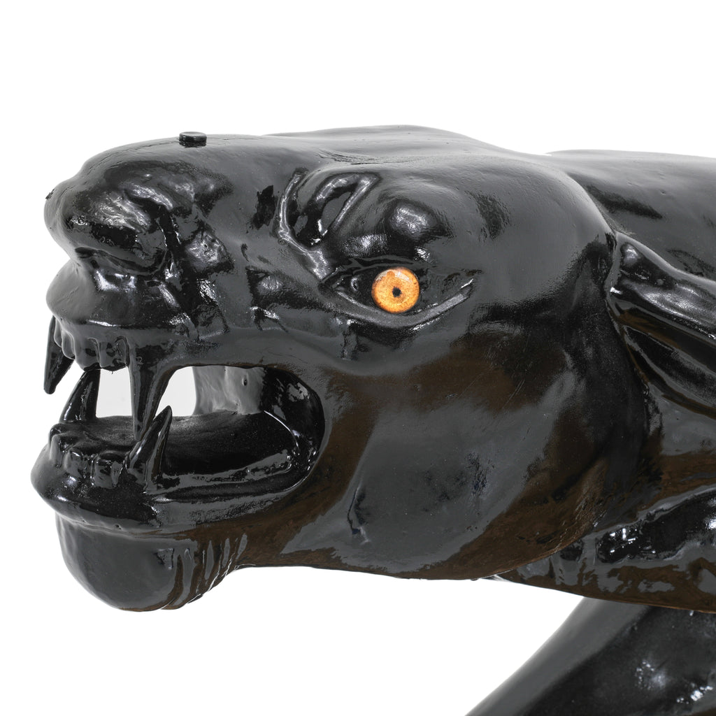 Large Black Panther Sculpture w/ Gold Base