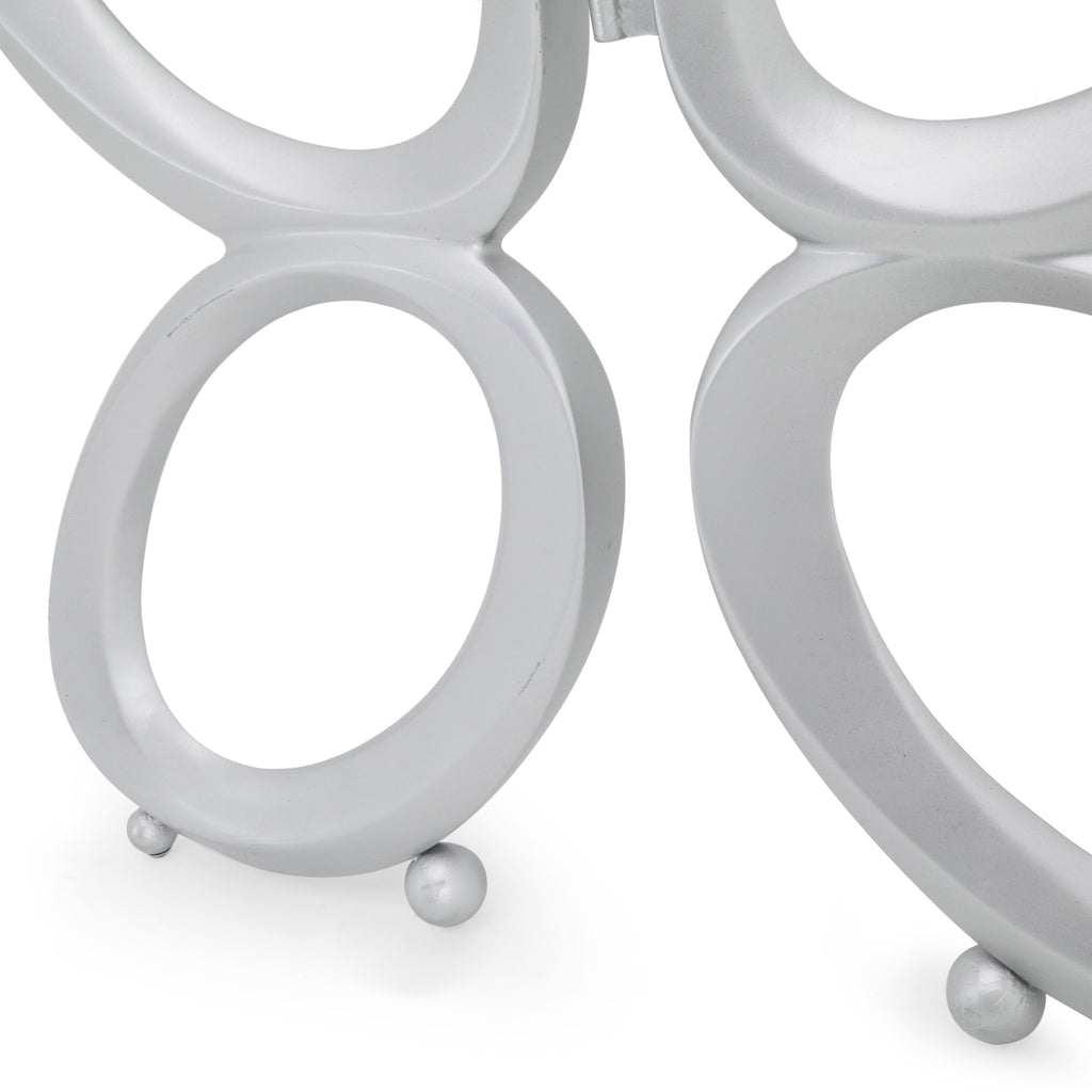 Silver Circular Folding Room Divider