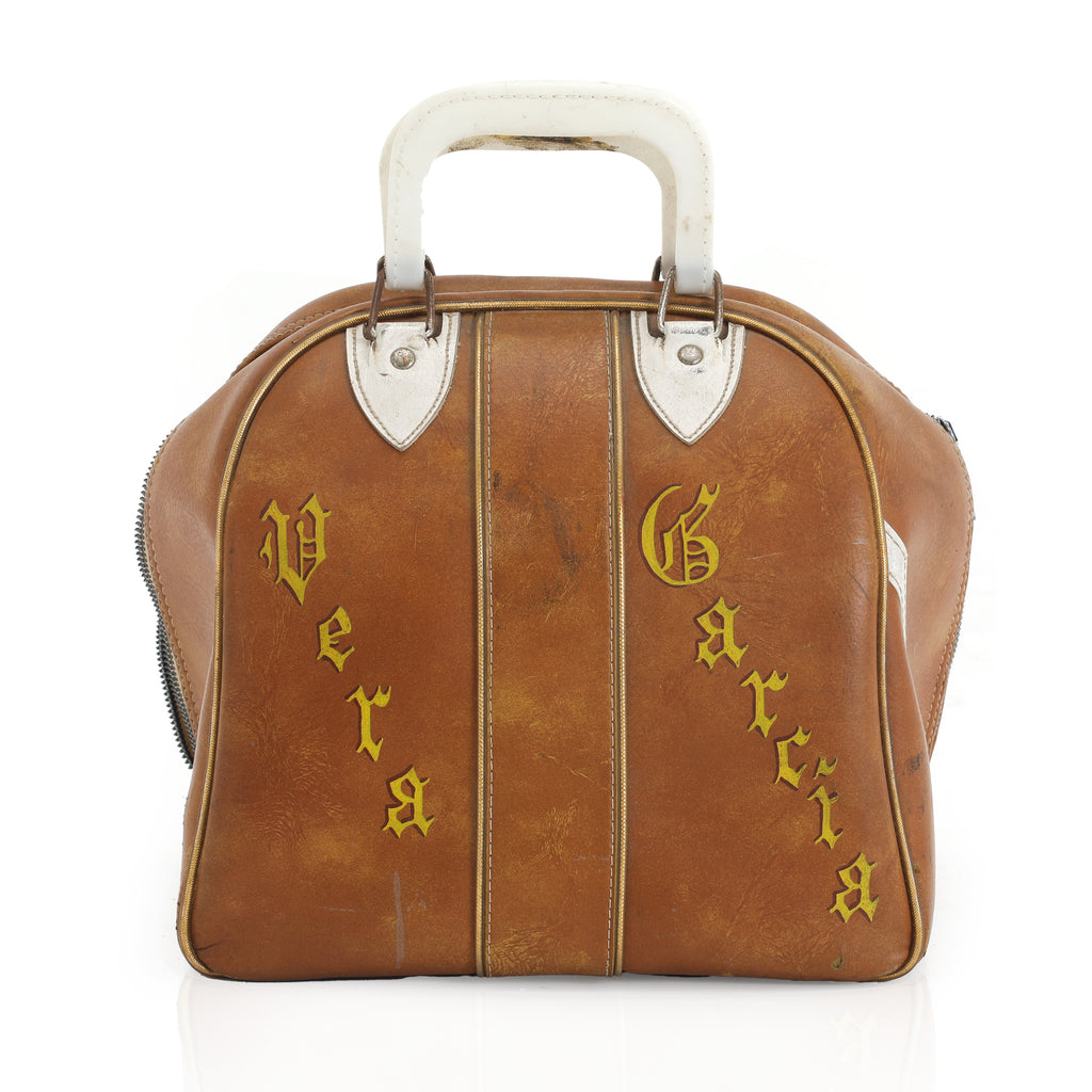 Brown Leather Bowling Bag
