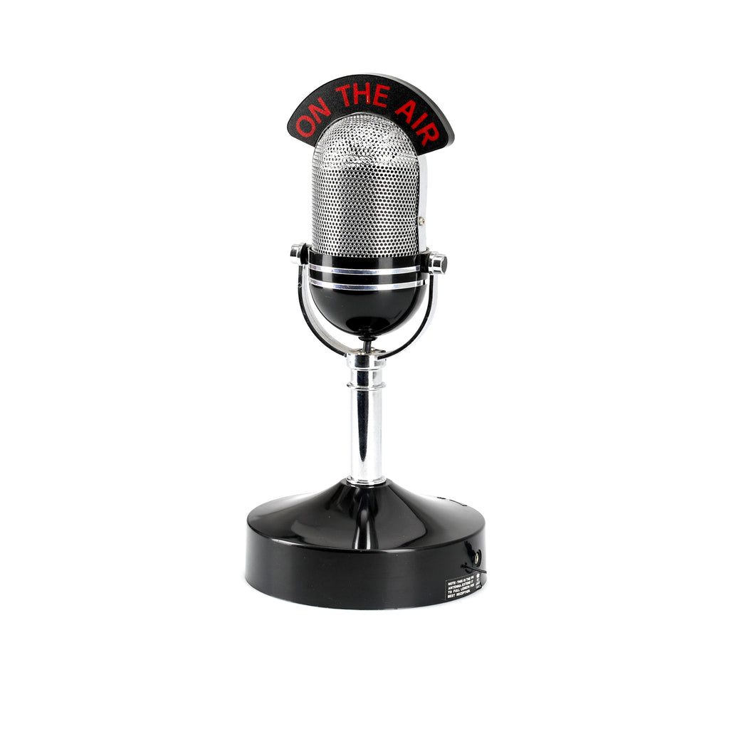 Black / Silver Plastic Novelty Toy Microphone