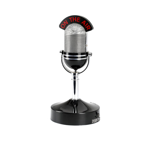 Black / Silver Plastic Novelty Toy Microphone
