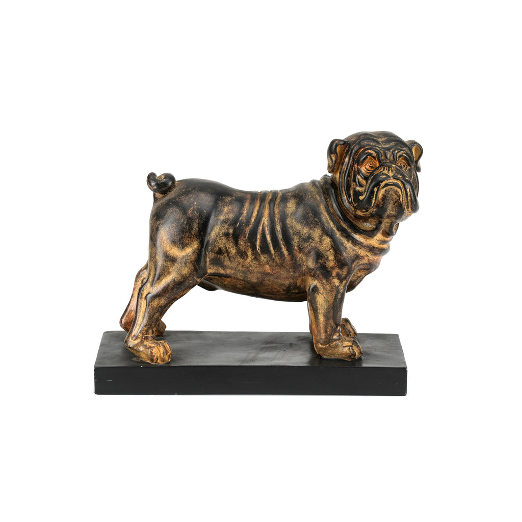 Carved Wooden Bulldog
