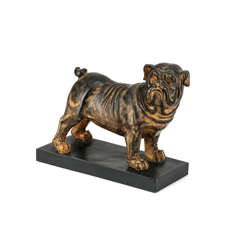 Carved Wooden Bulldog
