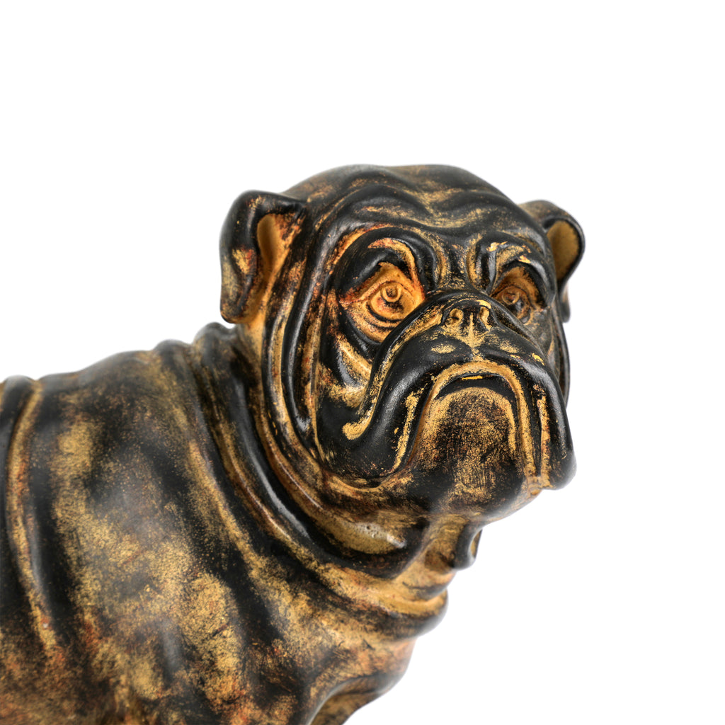 Carved Wooden Bulldog
