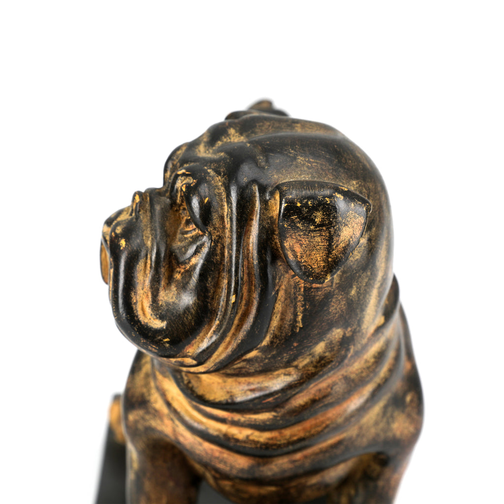 Carved Wooden Bulldog