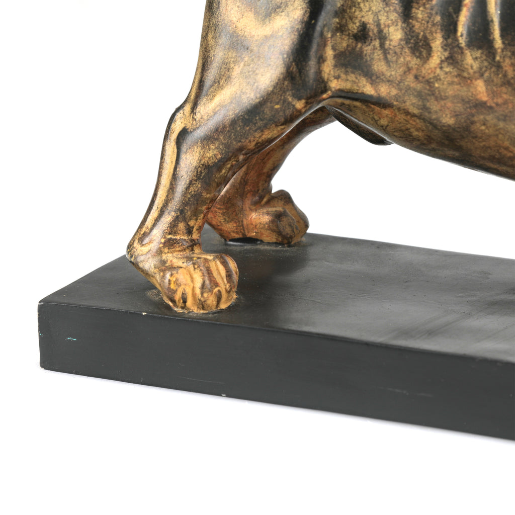 Carved Wooden Bulldog