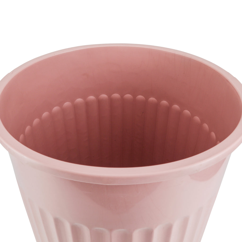 Pink Plastic Trash Can